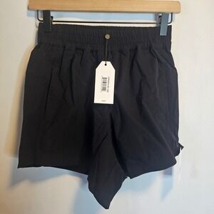 Universal Standard Black Athletic Shorts With Pockets, New 4XS=XS